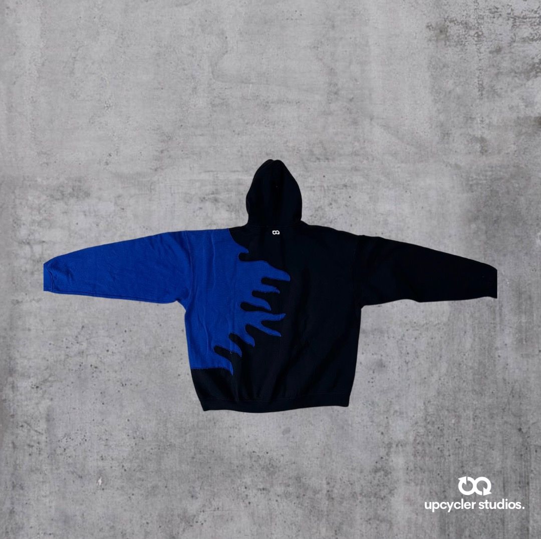 Reworked Nike Hoodie Navyblue Black Cropped Fit Men s Fashion Coats Jackets and Outerwear on Carousell