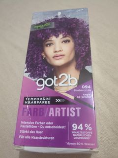 Schwarzkopf Got2b Creative Semi-Permanent Hair Color purple/violet vegan hair dye