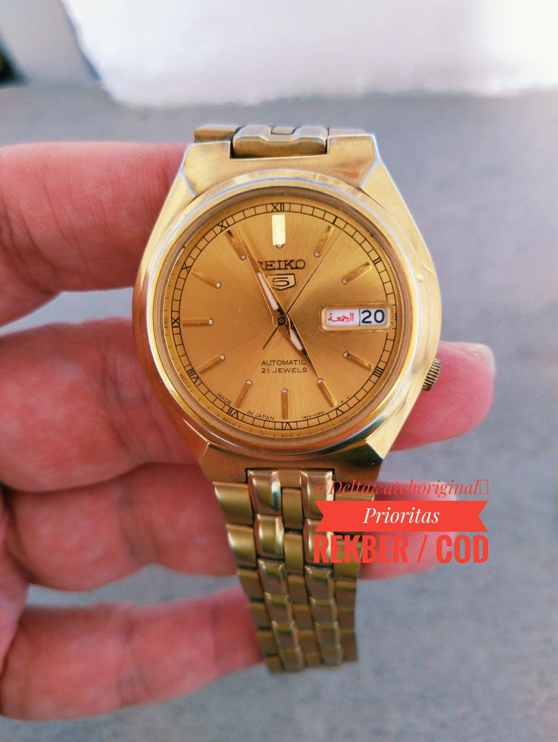 Seiko 5 Finder SNK312 SNK312J1 JDM Gold Automatic Rare Fesyen