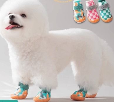 SG Pet Outdoor Mesh Shoes Boots Booties Breathable Comfortable Paw Protector for Dogs Puppies