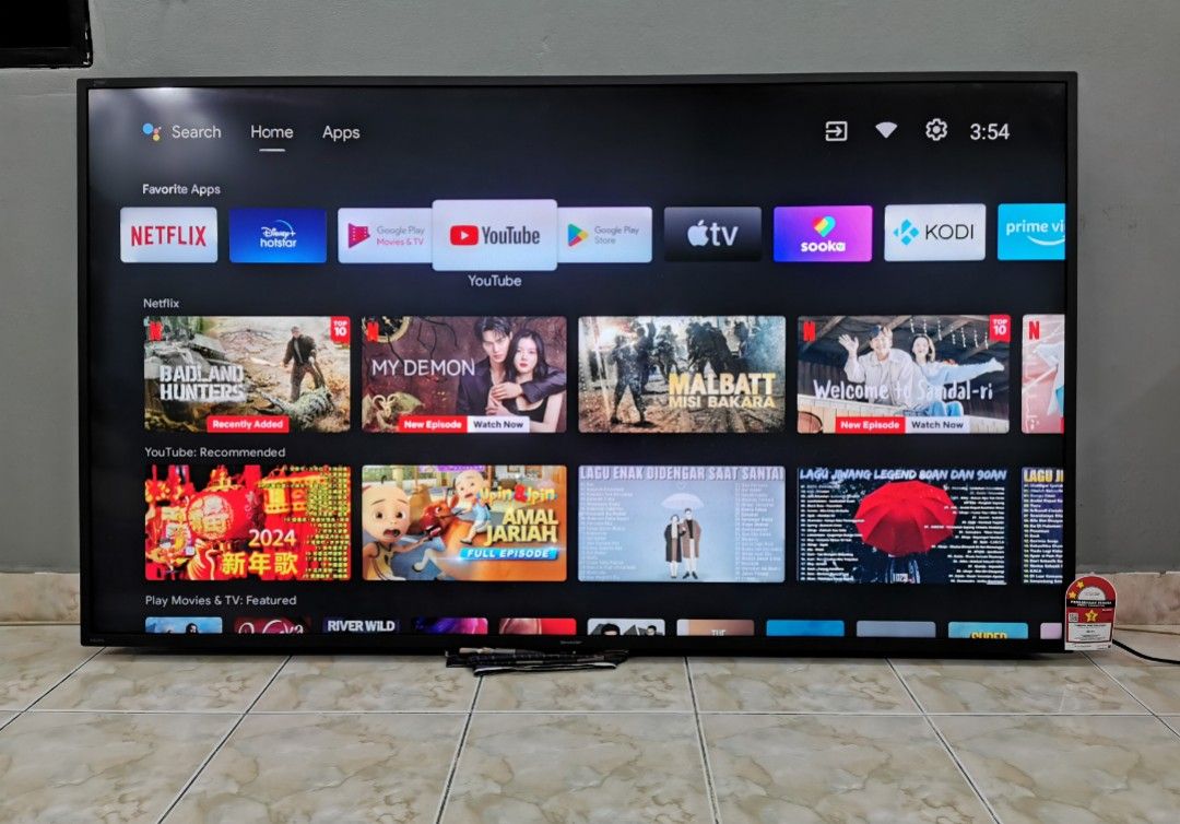 Sharp 65inch Smart Tv Android UHD 4K HDR, TV & Home Appliances, TV