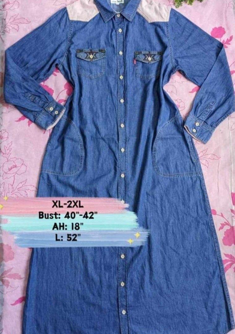 Soft denim longsleeve dress (Category: Dresses) located in Manila. Submitted by jhoanne13 (Listing ID 1288366061, Image 1). Description: .