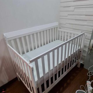 Solid Wood Baby Crib, USA Brand, Like New - Crib Only or Set, Impeccable Mattress, Quezon City Pickup/Delivery, 53x32x36