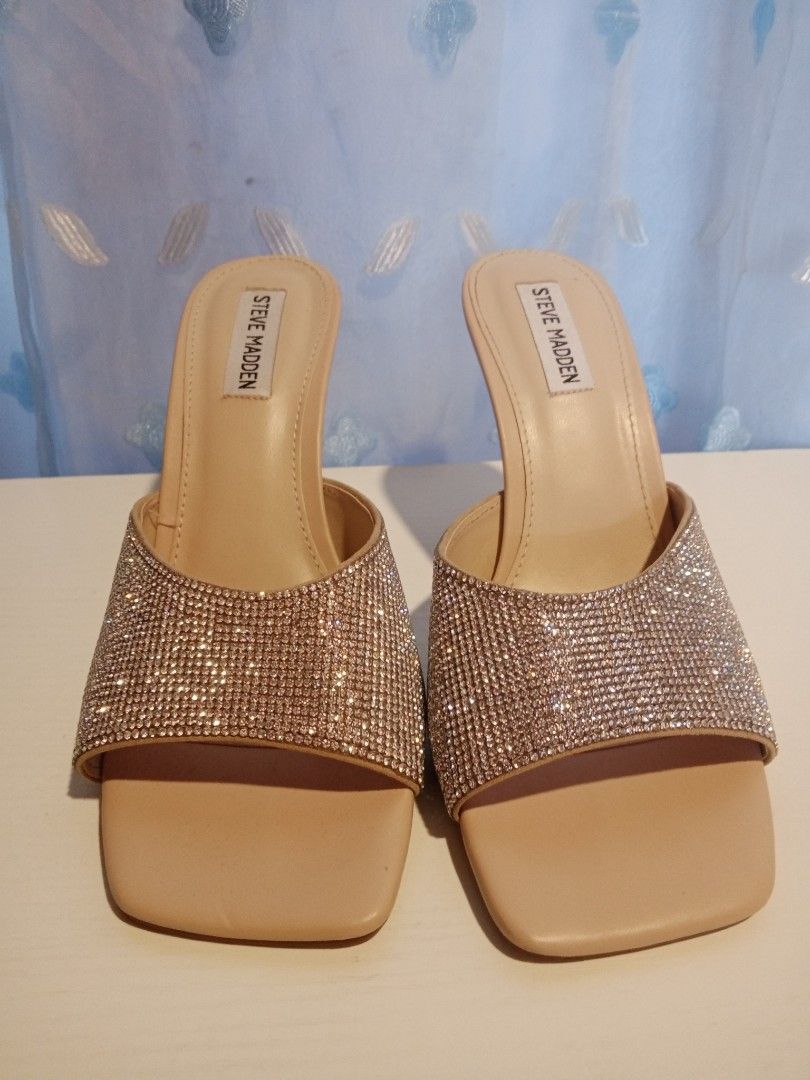 Steve Madden Glitter Mules Women s Fashion Footwear Heels on