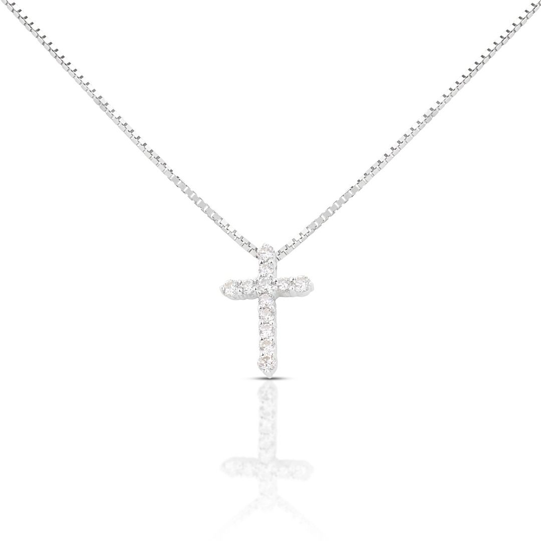 Gold and white hotsell gold cross necklace