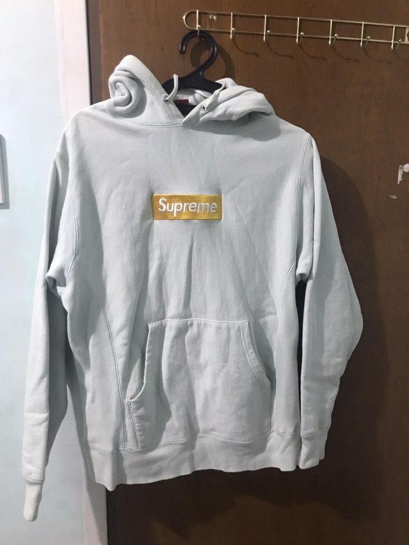 Supreme Gold box logo Hoodie