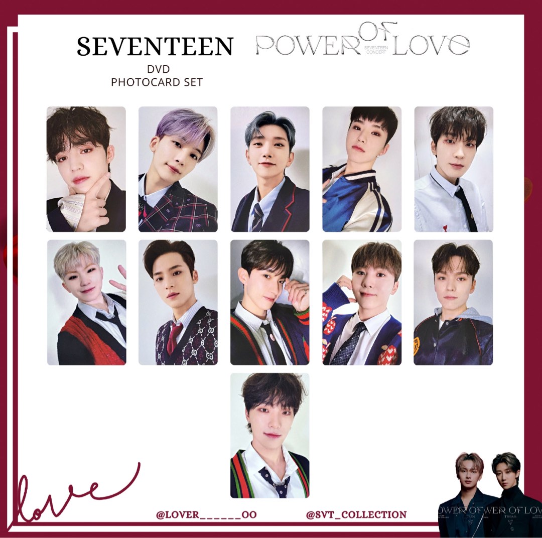 Seventeen Power of Love dvd 小卡, 興趣及遊戲, 收藏品及紀念品, 韓流