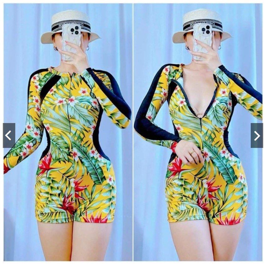 Red green shop yellow swimsuit