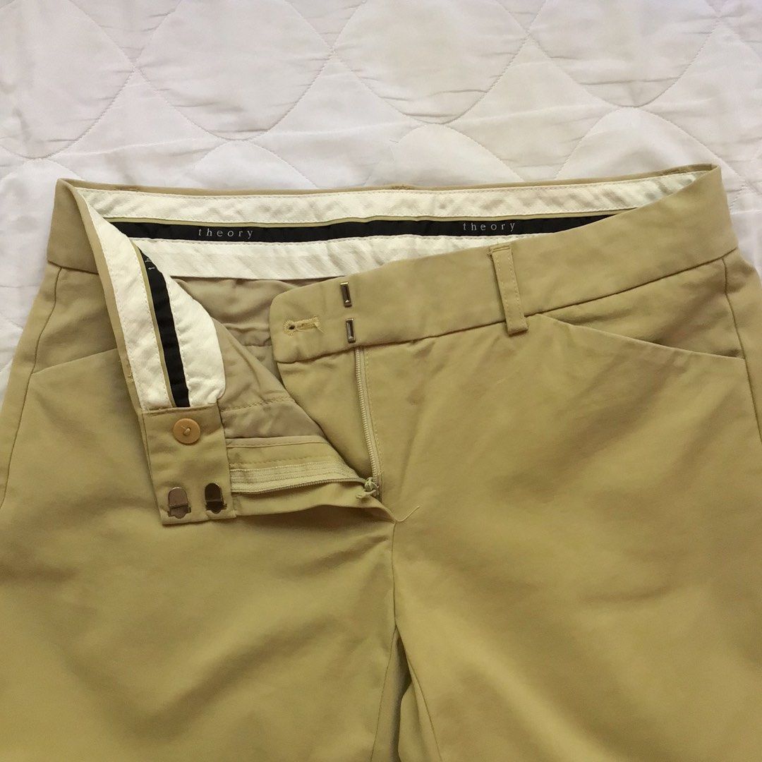 Theory Wide Leg Pants (Category: Other Bottoms) located in San Carlos. Submitted by cometsans (Listing ID 1288285390, Image 3). Description: Please read before inquiry: - Last price posted ( pls no haggling) - RFS: need funds for my cat's vet bills PRELOVED THEORY WIDE LEG PANTS - Cream color - Great material and structure, still very presentable - Color condition: 10/10 - Missing 1 button at the back, has minimal stains, its hem has awkward stit