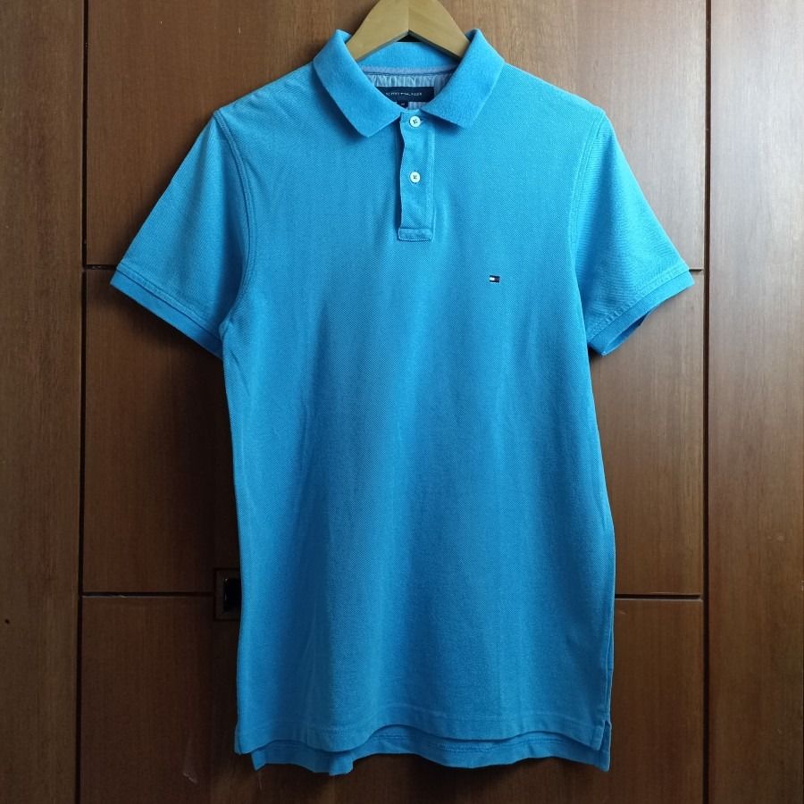 Slim Fit Tommy Hilfiger Polo Original Tommy Hilfiger Blue Polo