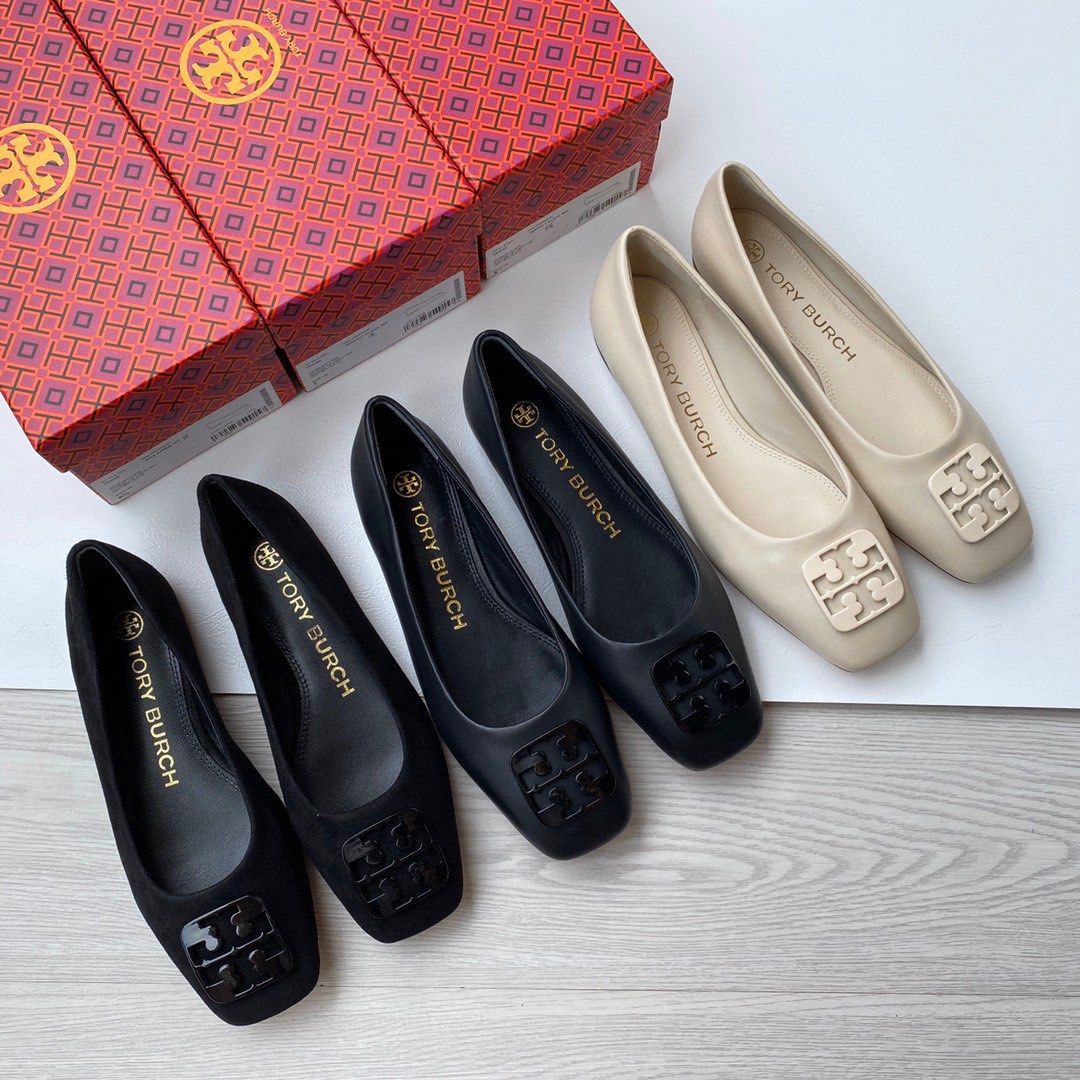 Tory Burch Georgia lambskin ballet shoes flats, Women's Fashion