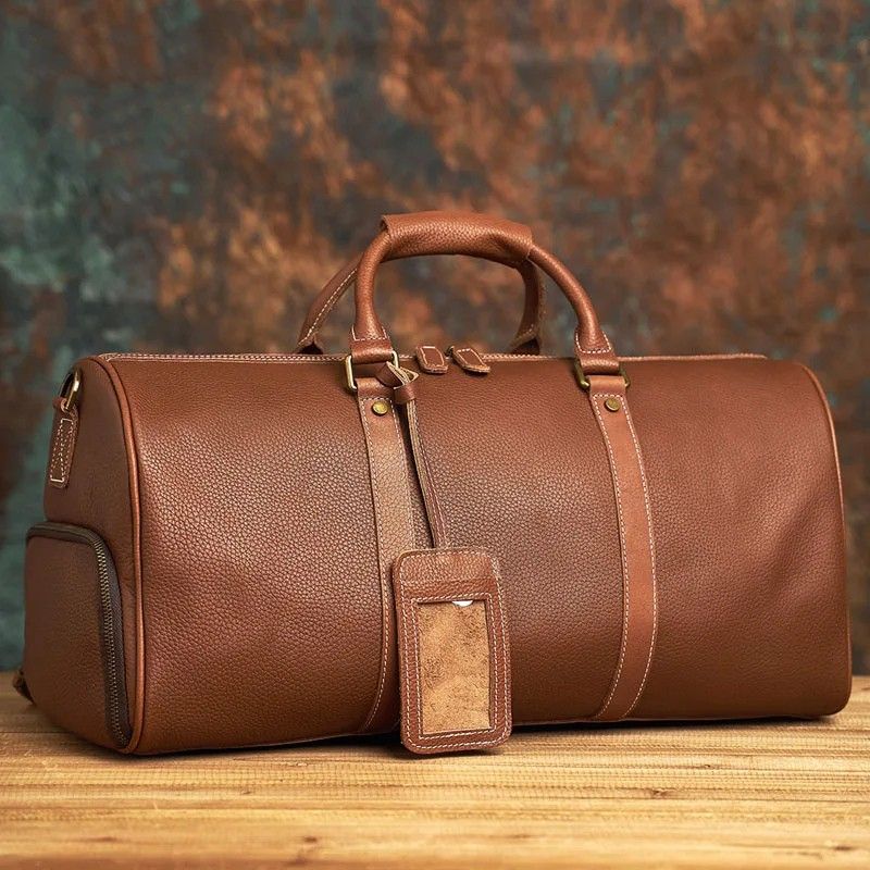 Real leather travel sales bag