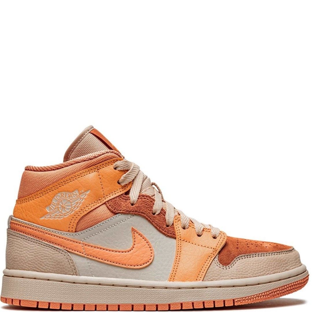 women's air jordan mid apricot orange