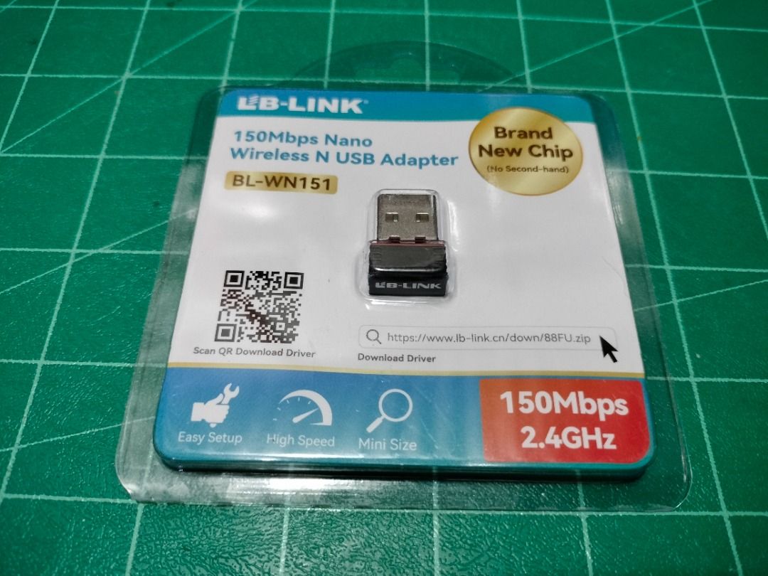 USB Nano Wireless N Adapter WIFI Dongle 150Mbps (Category: Cables & Adaptors) located in Quezon City. Submitted by kyrex12 (Listing ID 1288386430, Image 1). Description: -250 each -200 wholesale (6pcs. and above) -LB-Link brand -BL-WN151 model -nano -150Mbps -2.4Ghz -plug and play -with 1 week warranty -accept for shipping via GRAB and LALAMOVE COD (buyer's expense) -accept GCASH and PAYMAYA payment -COMPATIBILITY IS BUYER'S RESPONSIBILITY.