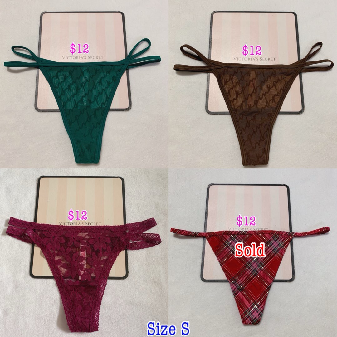 Victoria's Secret V String & Thong Panty for 8, Women's Fashion, Bottoms,  Other Bottoms on Carousell