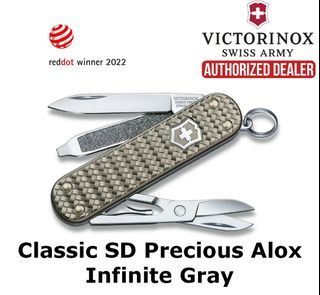 Victorinox Swiss Army Classic SD Precious Alox, 58 mm, Infinite Gray 0.6221.4031G