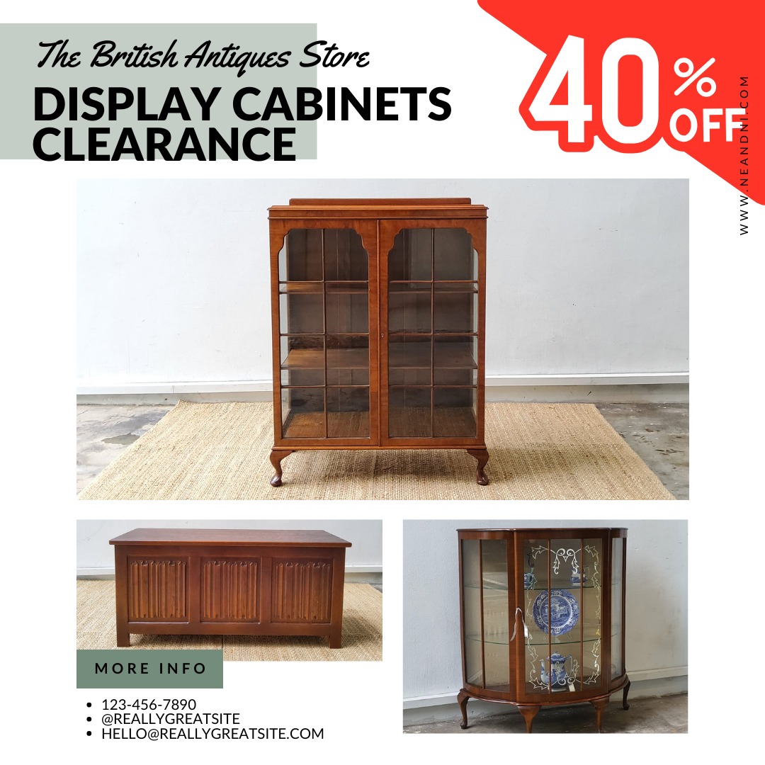 VINTAGE DISPLAY CABINET SALE Furniture Home Living Furniture