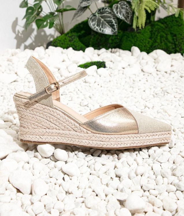 Wedge court shoes with ankle strap on sale