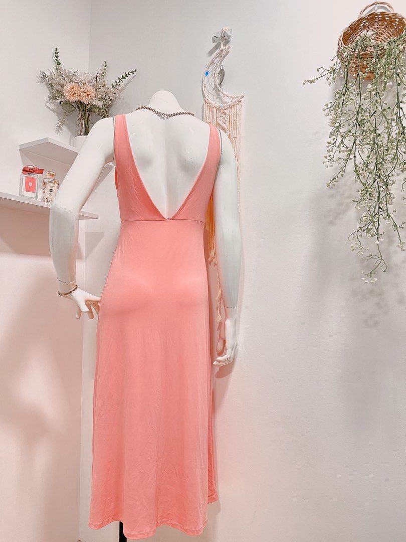 Zara top peach dress
