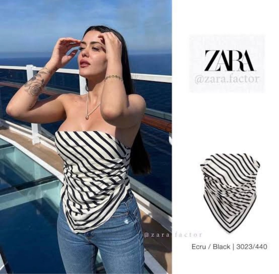 Zara Strapless Striped Top, Women's Fashion, Tops, Others Tops on Carousell
