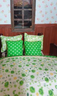 1:12 Miniature Beddings Set for Dolls-Green