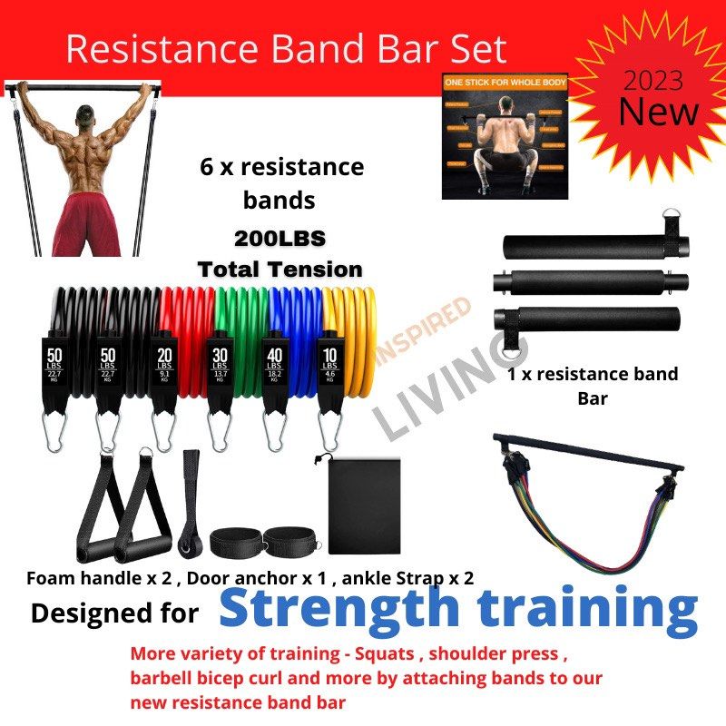 12 pieces Resistance Band Set Premium Brand New Workout Fitness Equipment Physiotherapy