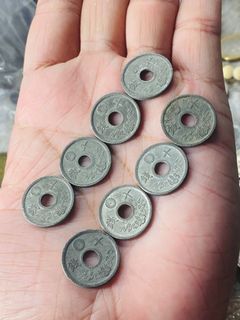 1944 Ancient Japan 10 Sen coin, F, Dia 19mm 8pcs