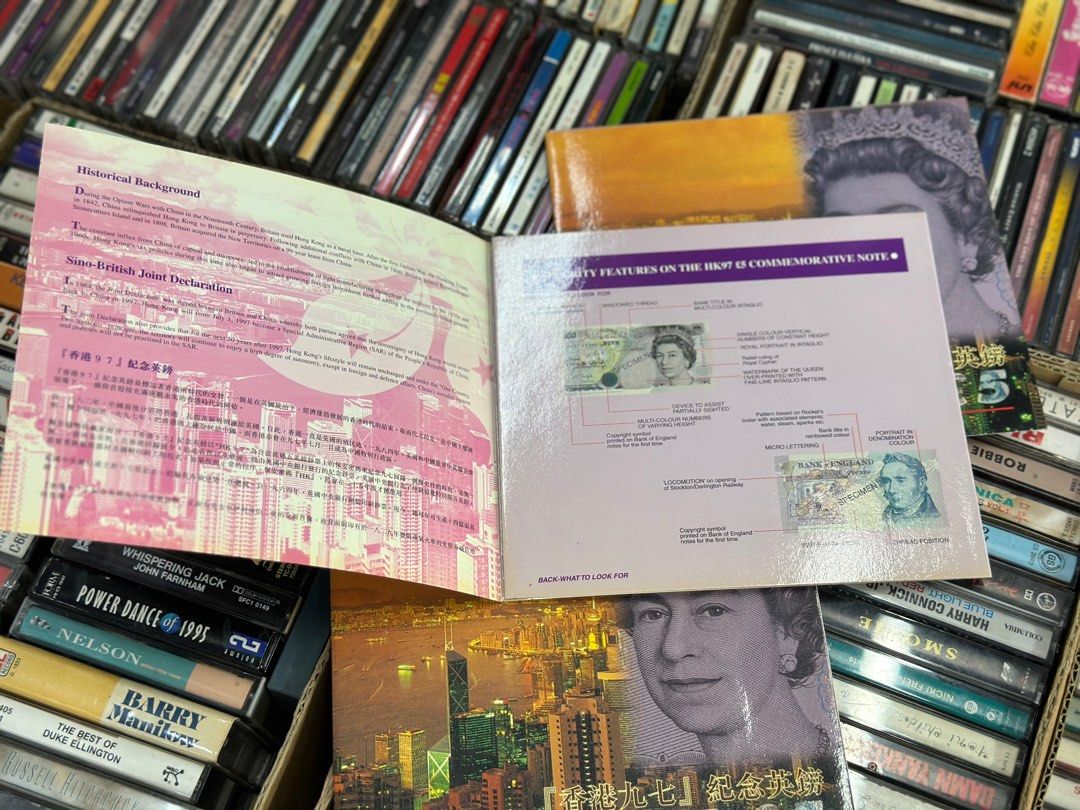 香港九七紀念英镑 HK97 £5 each SGD$88, Hobbies & Toys, Memorabilia & Collectibles,  Currency on Carousell