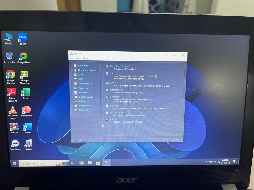 Acer Laptop Windows 10 Pro, Computers & Tech, Laptops & Notebooks on