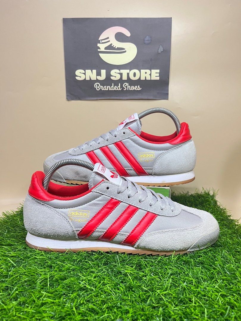 Adidas dragon sale grey and red