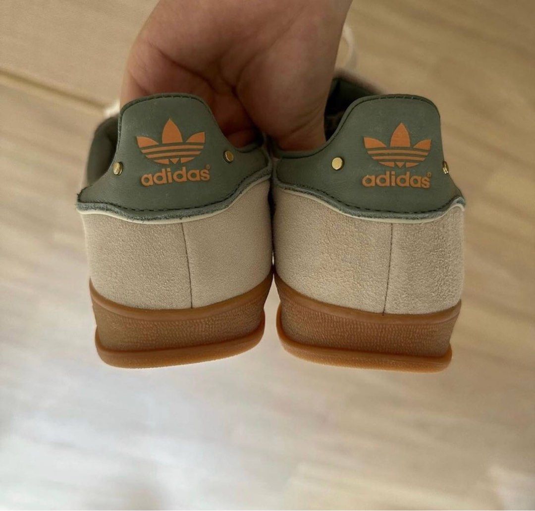 adidas gazelle silver green womens adidas Gazelle Bold W, Warm Vanilla / Silver Pebble / Earth Strata main image 1
