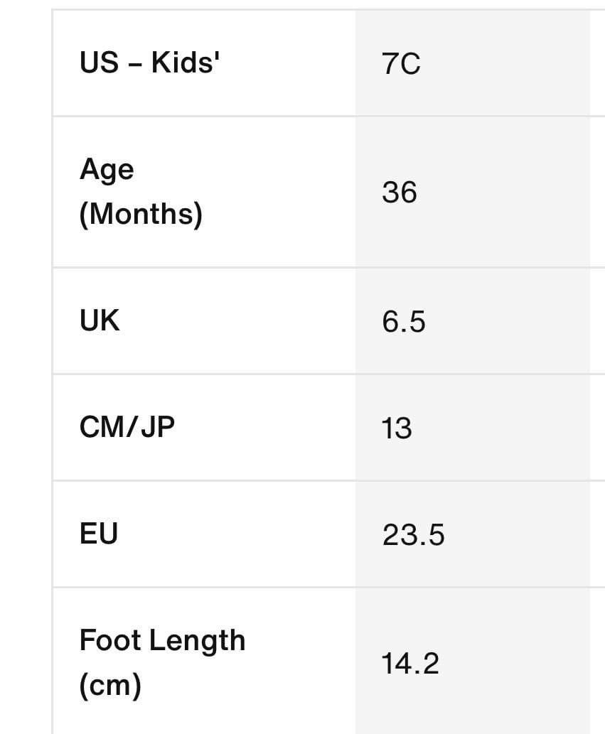 Jordan youth size chart on sale