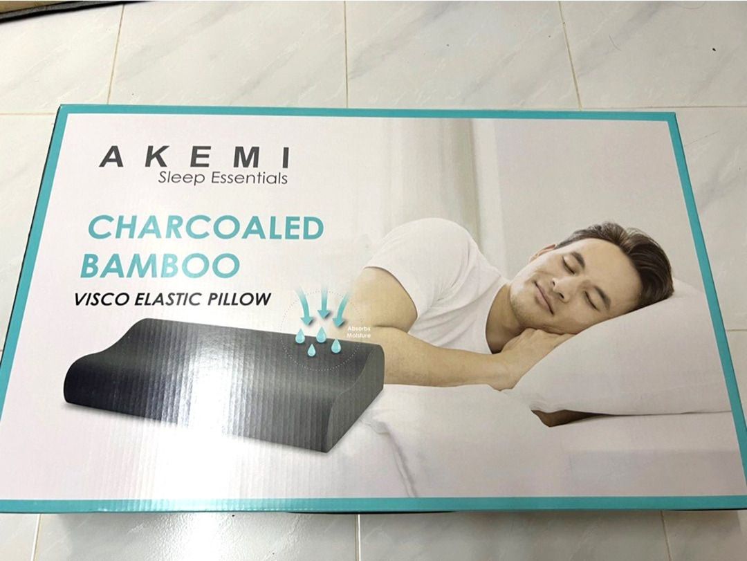 Akemi bamboo outlet charcoal memory pillow