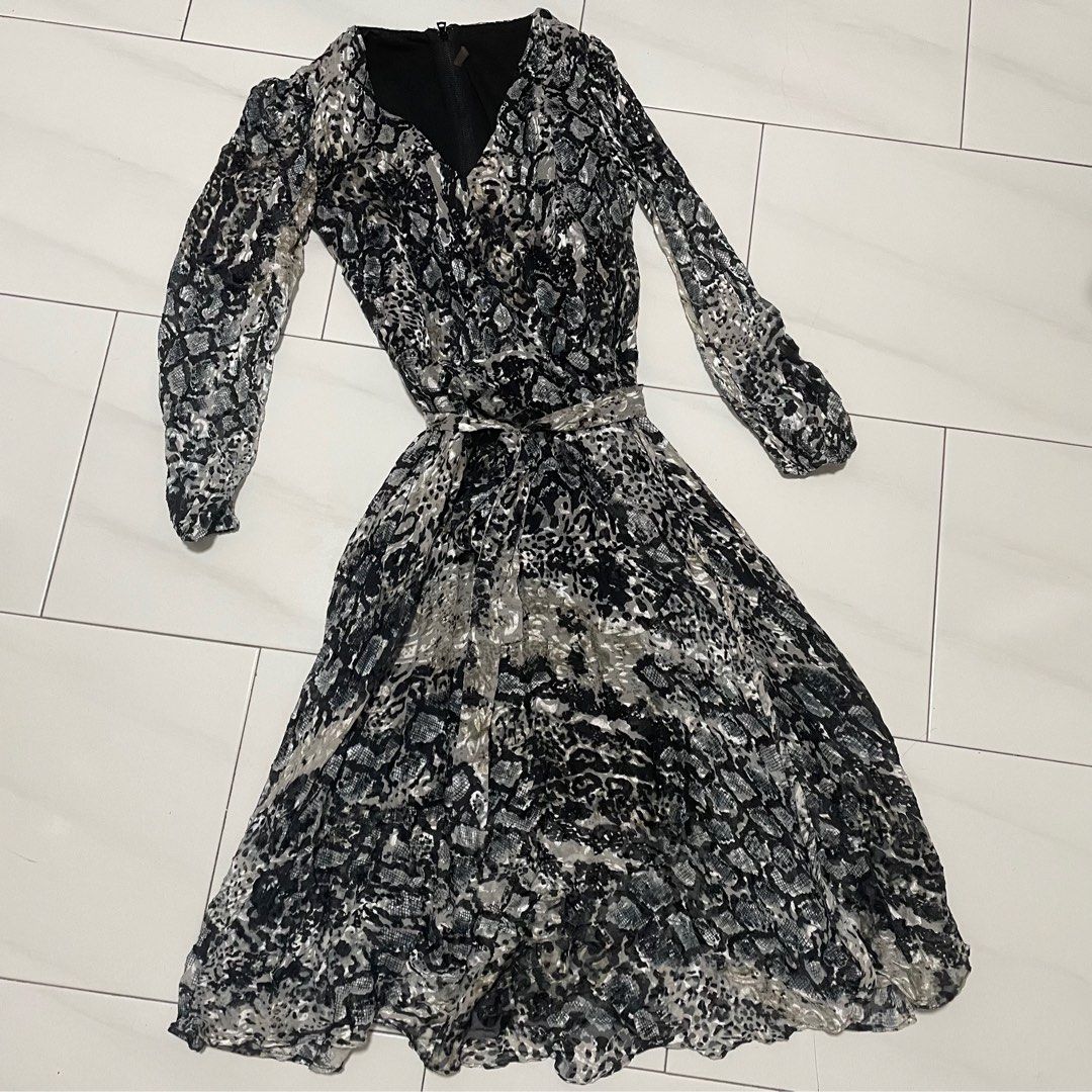 Alice and olivia snakeskin dress discount