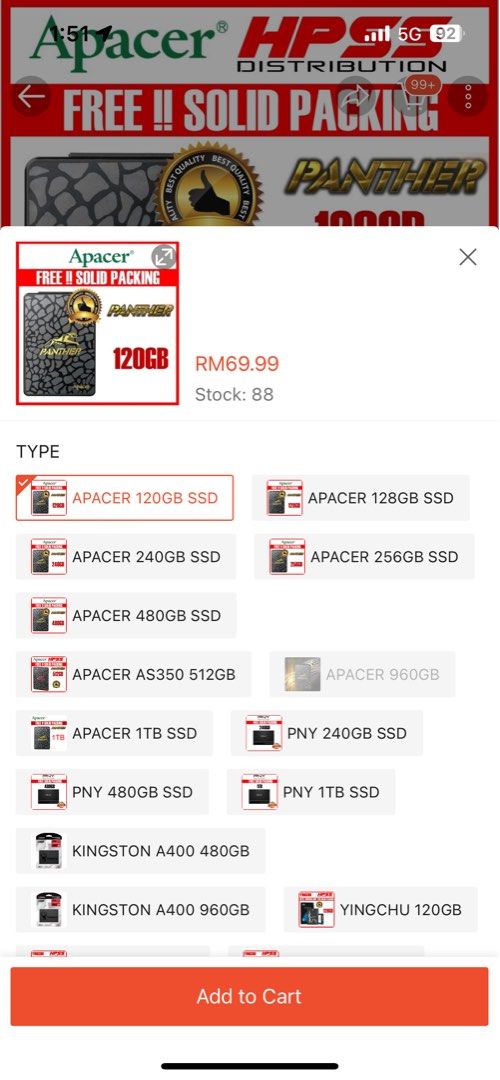 Apacer hotsell as350 120gb