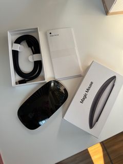 Apple Mouse Multi Touch Surface | Black | Comes with free Steel Series mousepad