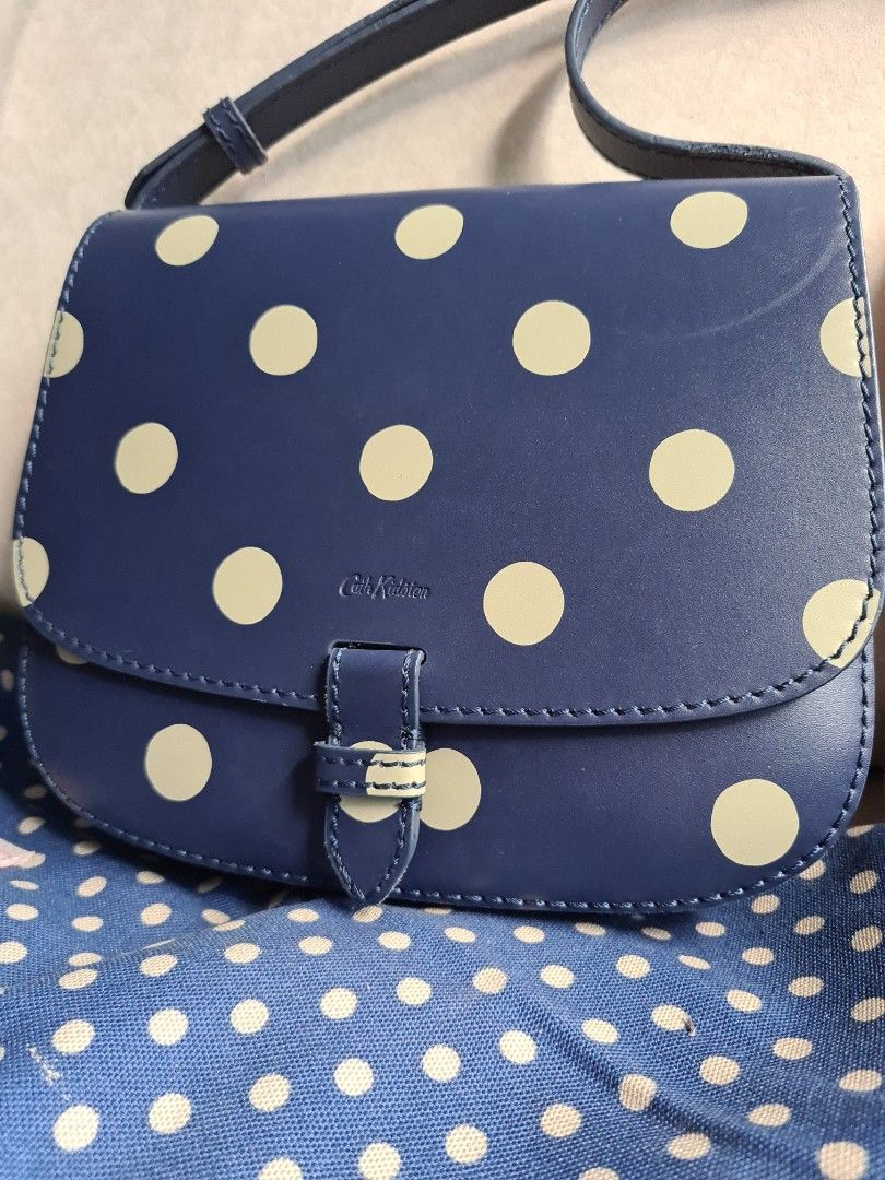 Authentic cath kidston leather royal blue crossbody