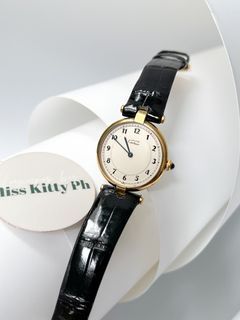 Authentic preowned Must de cartier Vendome 590003  Vermeil 18k Gold Swiss-made quartz unisex 30mm watch