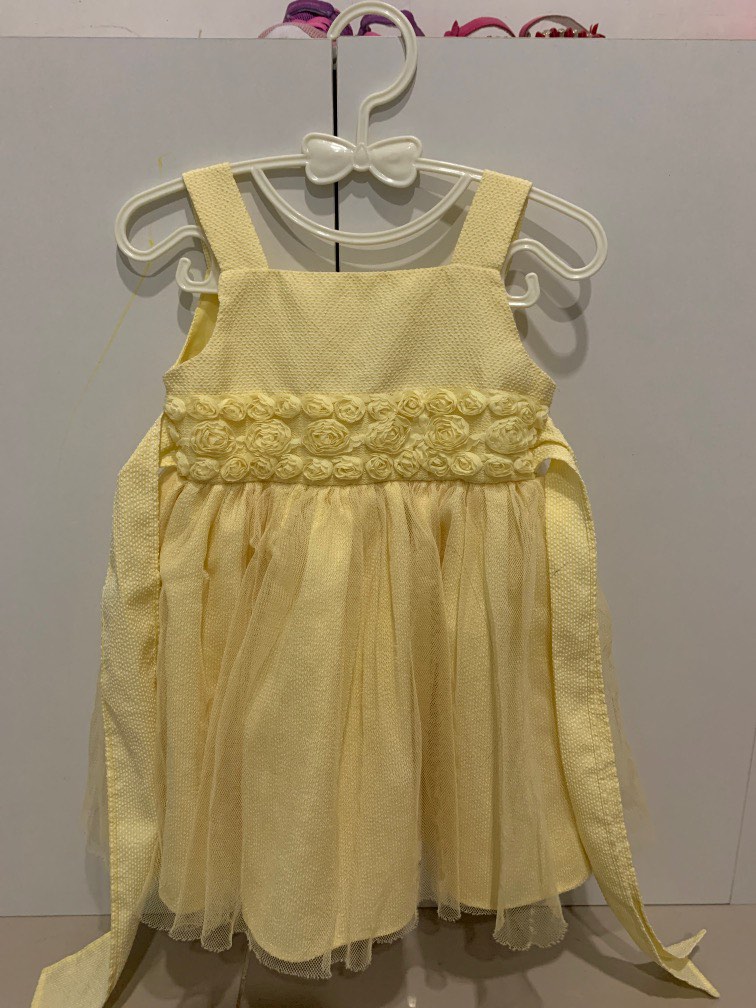 Best Beautiful Dress For Newborn Baby Girl In Yellow Color main image 1
