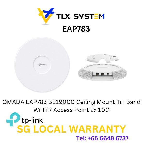 TP-Link EAP783 Omada Access Point Wi-Fi 7 BE19000, 2x 10GE EAP783