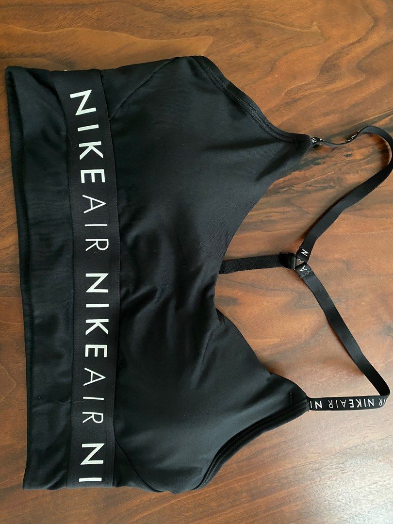 NIKE Air Indy Logo Tape Y Binding Sports Bra in Black Size M, Women's  Fashion, Activewear on Carousell