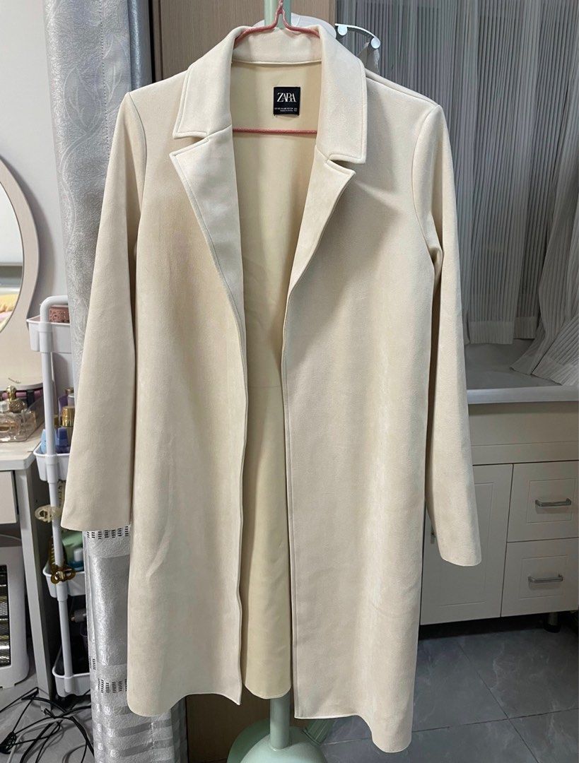 White suede blazer outlet