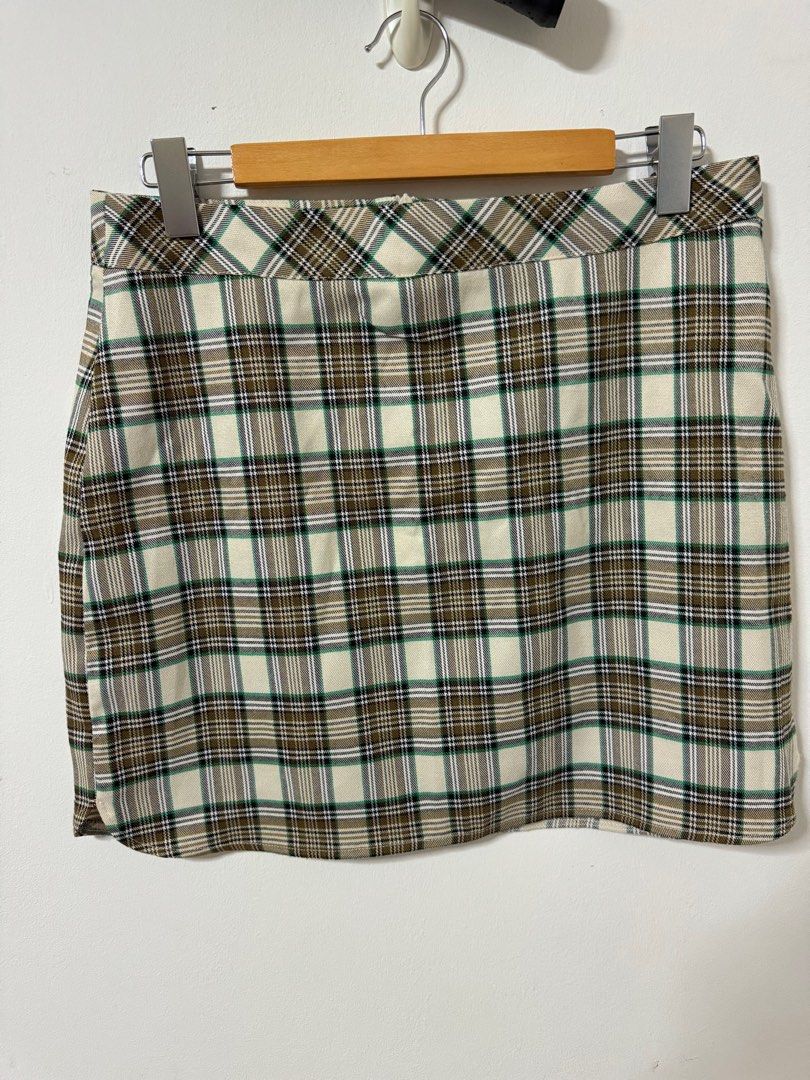 BNWT Primark plaid skirt green beige preppy style y2k Women s