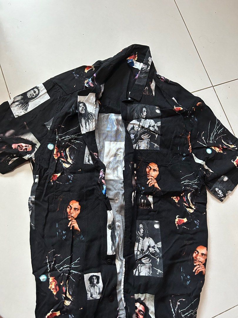 Bob Marley H M divided shirt Men s Fashion Tops Sets Formal