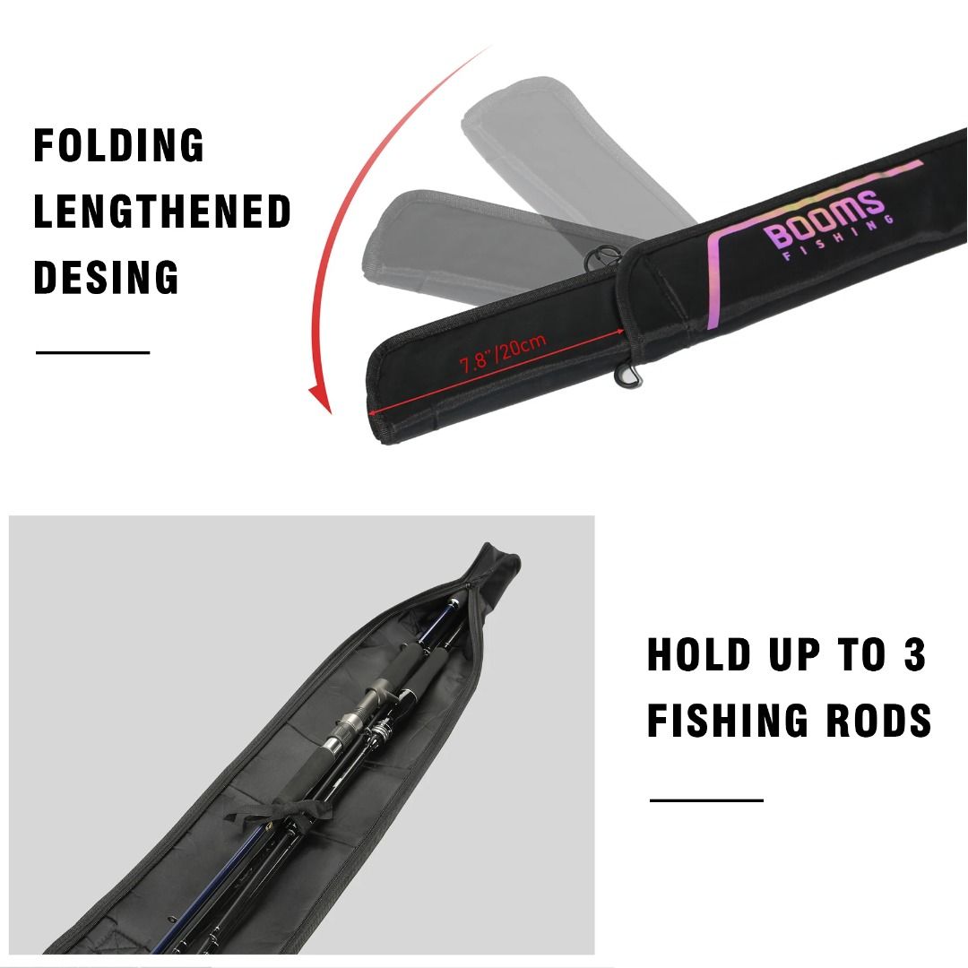 Booms Fishing PB3 Fishing Rod Bag Pole Storage Case Nylon 130 cm