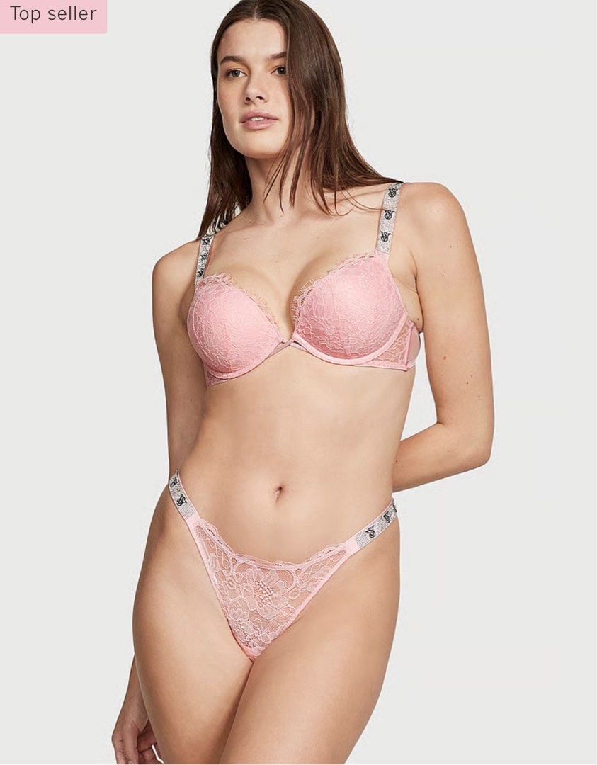 Brand New with Tags> Victoria Secret VERY SEXY Bombshell Add-2-Cups Shine  Strap Lace Push-Up Bra, Women's Fashion, New Undergarments & Loungewear on  Carousell
