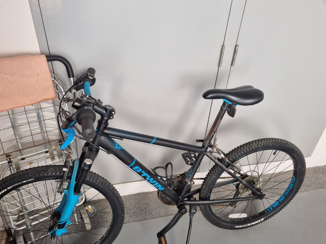 B TWIN Rockrider 500 24 Inch Mountain Bike with kick stand Sports Equipment Bicycles Parts Bicycles on Carousell
