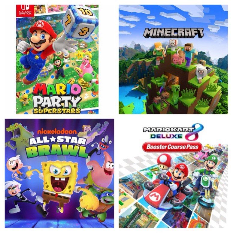 Buy Free 1) (3in1)Nintendo Switch Minecraft,Nickelodeon All-Star