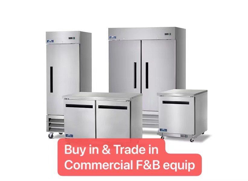 Buy in all types of commercial fridge. Commercial chiller. Freezer. Ice maker and other F B equipment