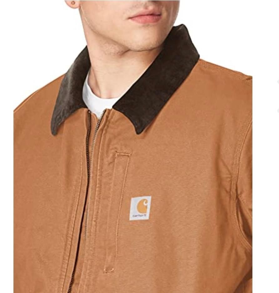 Carhartt Men's Full Swing Loose Fit Washed Duck Fleece-Lined Jacket, 他的